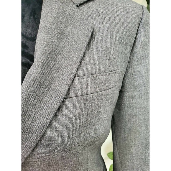 Dsquared2 Women's Solid Gray Wool Long Sleeve Single Breasted Blazer Size 46 - Picture 2 of 12